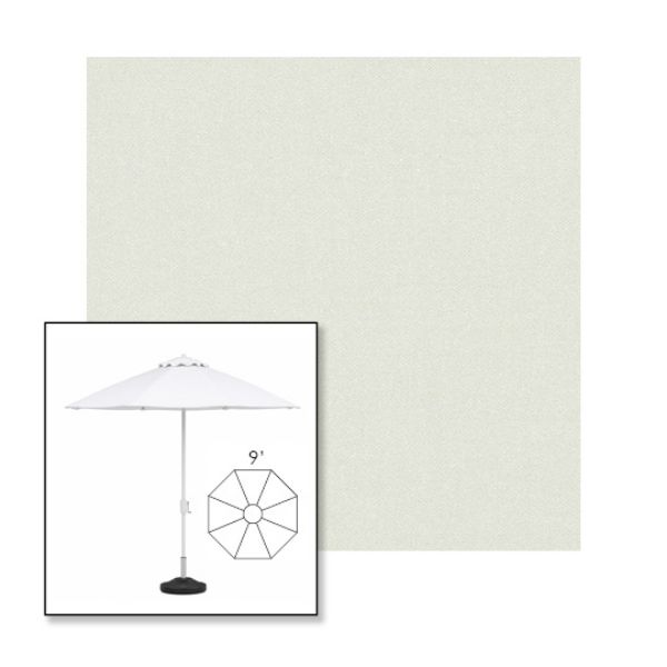 Picture of Silver | 9' Heavy Duty Aluminum Market Umbrella Sunbrella® Awning Fabric