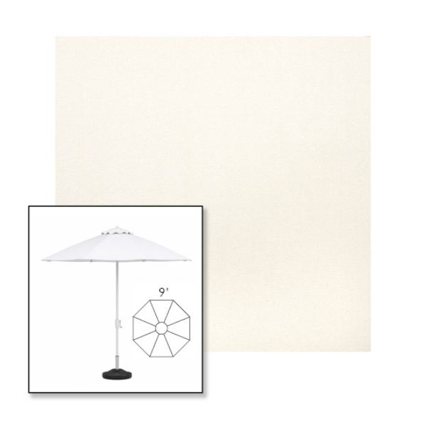 Picture of White | 9' Heavy Duty Aluminum Market Umbrella Sunbrella® Awning Fabric