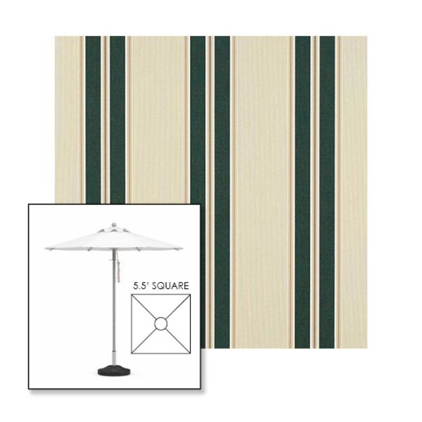 Picture of Black Forest Fancy | 5.5' Square Heavy Duty Aluminum Market Umbrella Sunbrella® Awning Fabric