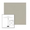 Picture of Cadet Grey | 5.5' Square Heavy Duty Aluminum Market Umbrella Sunbrella® Awning Fabric