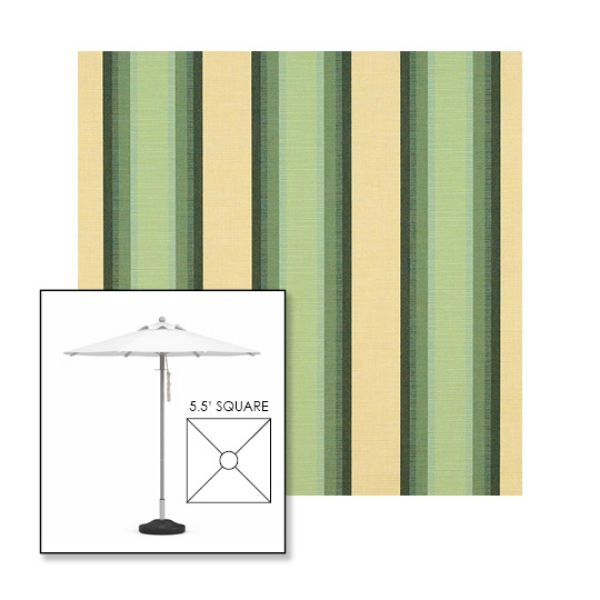 Picture of Colonnade Juniper | 5.5' Square Heavy Duty Aluminum Market Umbrella Sunbrella® Awning Fabric