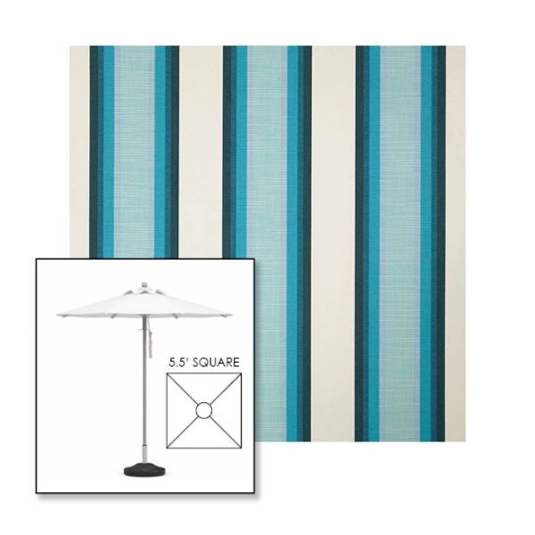 Picture of Colonnade Seaglass | 5.5' Square Heavy Duty Aluminum Market Umbrella Sunbrella® Awning Fabric