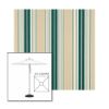 Picture of Forest Green Beige Natural Fancy | 5.5' Square Heavy Duty Aluminum Market Umbrella Sunbrella® Awning Fabric