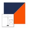Picture of Marine Blue Orange | 5.5' Square Heavy Duty Aluminum Market Umbrella Sunbrella® Awning Fabric