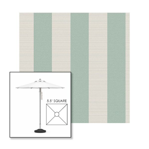 Picture of Paxton Dew | 5.5' Square Heavy Duty Aluminum Market Umbrella Sunbrella® Awning Fabric