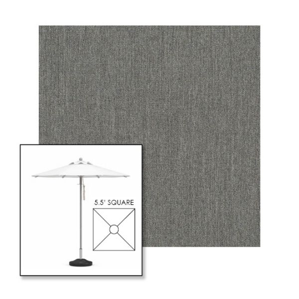 Picture of Smoke | 5.5' Square Heavy Duty Aluminum Market Umbrella Sunbrella® Awning Fabric