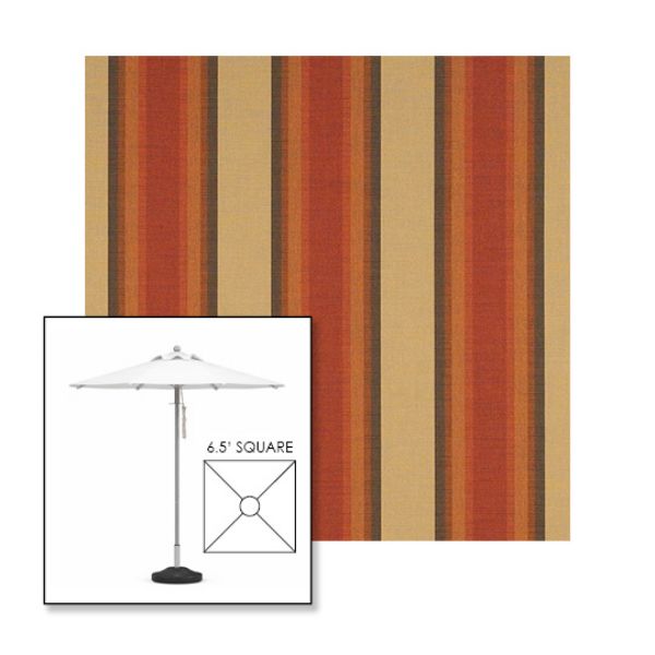 Picture of Colonnade Redwood | 6.5' Square Heavy Duty Aluminum Market Umbrella Sunbrella® Awning Fabric