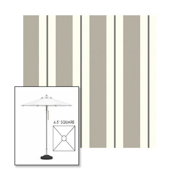Picture of Equate Cashmere | 6.5' Square Heavy Duty Aluminum Market Umbrella Sunbrella® Awning Fabric