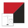 Picture of Jockey Red Black | 6.5' Square Heavy Duty Aluminum Market Umbrella Sunbrella® Awning Fabric