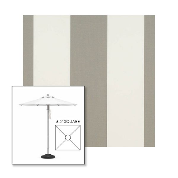 Picture of Manhattan Fog | 6.5' Square Heavy Duty Aluminum Market Umbrella Sunbrella® Awning Fabric