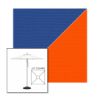 Picture of Mediterranean Blue Orange | 6.5' Square Heavy Duty Aluminum Market Umbrella Sunbrella® Awning Fabric