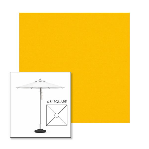 Picture of Sunflower Yellow | 6.5' Square Heavy Duty Aluminum Market Umbrella Sunbrella® Awning Fabric