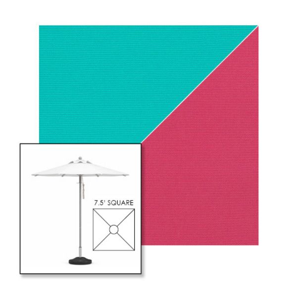 Picture of Aruba Pink | 7.5' Square Heavy Duty Aluminum Market Umbrella Sunbrella® Awning Fabric