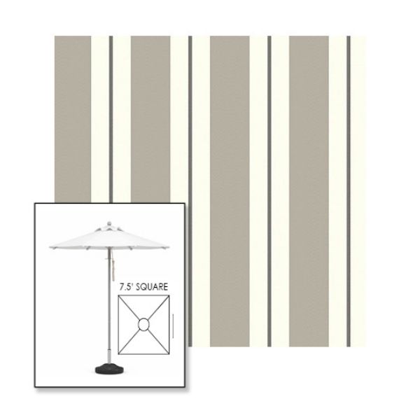 Picture of Equate Cashmere | 7.5' Square Heavy Duty Aluminum Market Umbrella Sunbrella® Awning Fabric