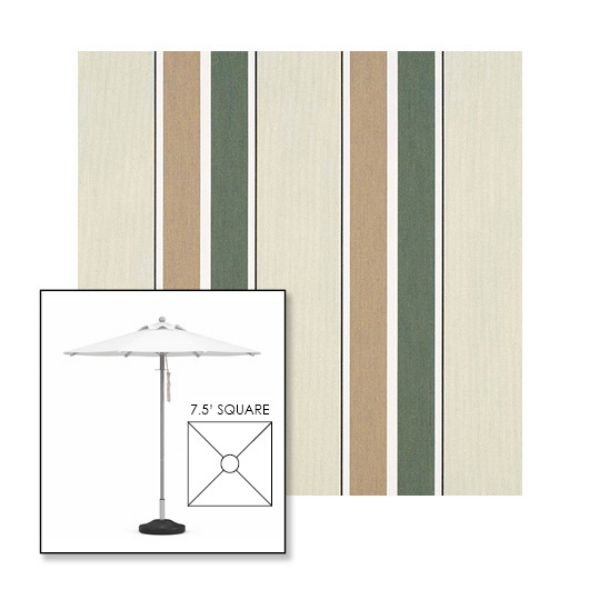 Picture of Fern Heather Beige Block | 7.5' Square Heavy Duty Aluminum Market Umbrella Sunbrella® Awning Fabric