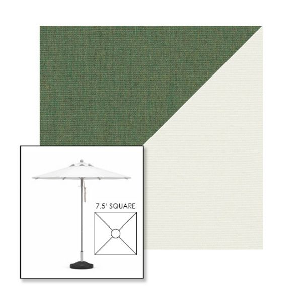 Picture of Fern Natural | 7.5' Square Heavy Duty Aluminum Market Umbrella Sunbrella® Awning Fabric