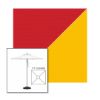 Picture of Jockey Red Yellow | 7.5' Square Heavy Duty Aluminum Market Umbrella Sunbrella® Awning Fabric