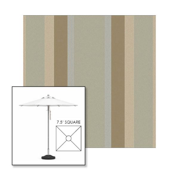 Picture of Marco Sandstone | 7.5' Square Heavy Duty Aluminum Market Umbrella Sunbrella® Awning Fabric