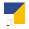 Picture of Mediterranean Blue Sunflower | 7.5' Square Heavy Duty Aluminum Market Umbrella Sunbrella® Awning Fabric