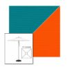 Picture of Turquoise Orange | 7.5' Square Heavy Duty Aluminum Market Umbrella Sunbrella® Awning Fabric