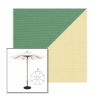 Picture of Basil Parchment | 9' Wood Frame Market Umbrella Sunbrella® Awning Fabric