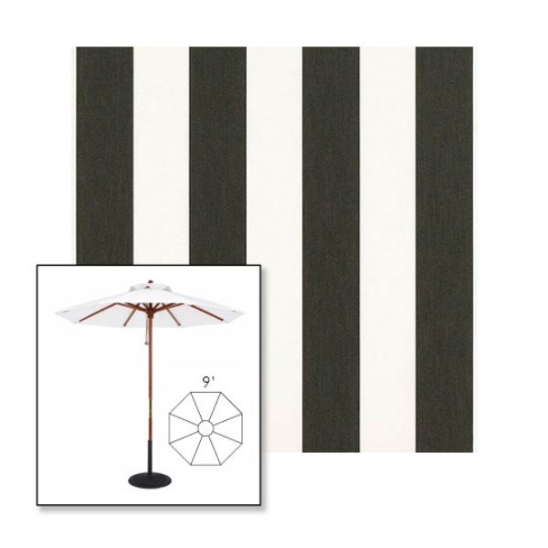 Picture of Beaufort Classic | 9' Wood Frame Market Umbrella Sunbrella® Awning Fabric