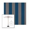 Picture of Beaufort Peacock | 9' Wood Frame Market Umbrella Sunbrella® Awning Fabric