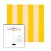 Picture of Beaufort Yellow White | 9' Wood Frame Market Umbrella Sunbrella® Awning Fabric