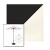 Picture of Black White | 9' Wood Frame Market Umbrella Sunbrella® Awning Fabric