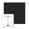 Picture of Black | 9' Wood Frame Market Umbrella Sunbrella® Awning Fabric
