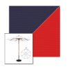 Picture of Captain Navy Logo Red | 9' Wood Frame Market Umbrella Sunbrella® Awning Fabric