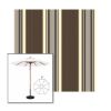 Picture of Emblem Badger | 9' Wood Frame Market Umbrella Sunbrella® Awning Fabric