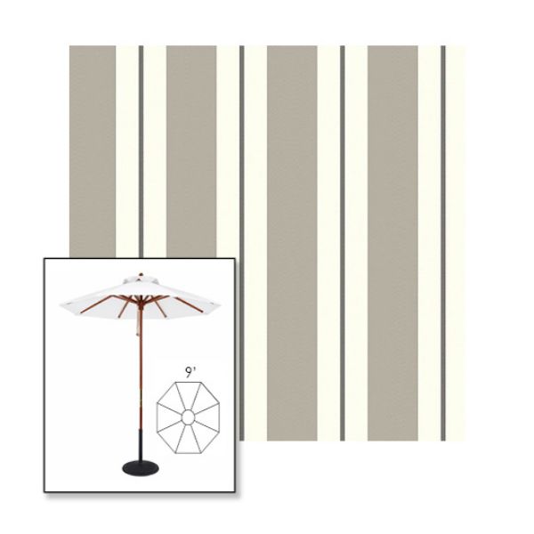 Picture of Equate Cashmere | 9' Wood Frame Market Umbrella Sunbrella® Awning Fabric