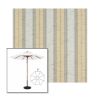 Picture of Grey Beige Chip Fancy | 9' Wood Frame Market Umbrella Sunbrella® Awning Fabric