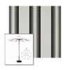 Picture of Grey Black White | 9' Wood Frame Market Umbrella Sunbrella® Awning Fabric
