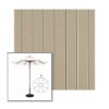 Picture of Putty Regimental | 9' Wood Frame Market Umbrella Sunbrella® Awning Fabric