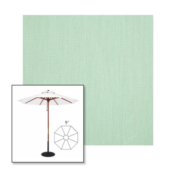Picture of Sea | 9' Wood Frame Market Umbrella Sunbrella® Awning Fabric