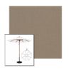 Picture of Taupe | 9' Wood Frame Market Umbrella Sunbrella® Awning Fabric