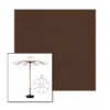 Picture of True Brown | 9' Wood Frame Market Umbrella Sunbrella® Awning Fabric