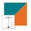 Picture of Turquoise Tuscan | 9' Wood Frame Market Umbrella Sunbrella® Awning Fabric