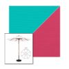 Picture of Aruba Pink | 11' Wood Frame Market Umbrella Sunbrella® Awning Fabric