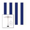 Picture of Beaufort Captain Navy | 11' Wood Frame Market Umbrella Sunbrella® Awning Fabric