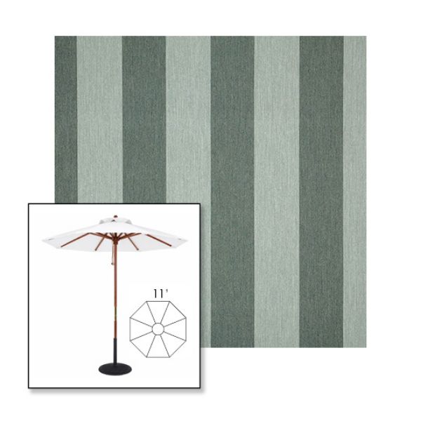 Picture of Beaufort Sagebrush | 11' Wood Frame Market Umbrella Sunbrella® Awning Fabric