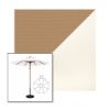 Picture of Beige White | 11' Wood Frame Market Umbrella Sunbrella® Awning Fabric