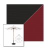 Picture of Black Burgundy | 11' Wood Frame Market Umbrella Sunbrella® Awning Fabric