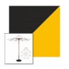 Picture of Black Yellow | 11' Wood Frame Market Umbrella Sunbrella® Awning Fabric