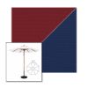 Picture of Burgundy Marine Blue | 11' Wood Frame Market Umbrella Sunbrella® Awning Fabric