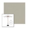 Picture of Cadet Grey | 11' Wood Frame Market Umbrella Sunbrella® Awning Fabric