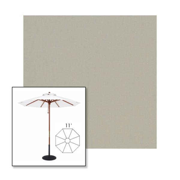 Picture of Cadet Grey | 11' Wood Frame Market Umbrella Sunbrella® Awning Fabric