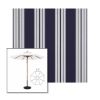 Picture of Captain Navy Natural Classic | 11' Wood Frame Market Umbrella Sunbrella® Awning Fabric